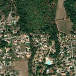 Vue satellite de Camping la Garenne à Beauchastel