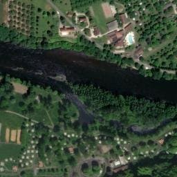 Vue satellite de Camping Vacances André Trigano Les Rives de la Dordogne à Groléjac