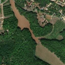 Vue satellite de Camping Les Pierres Chaudes à Veyrignac
