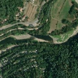 Vue satellite de Camping Domaine des Plantas à Les Ollières-sur-Eyrieux