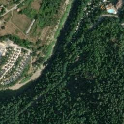 Vue satellite de Eyrieux Camping à Les Ollières-sur-Eyrieux