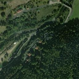 Vue satellite de Camping municipal de Rieutord à Burzet