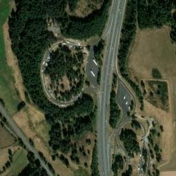 Vue satellite de Aire de l'Aubrac à Rimeize