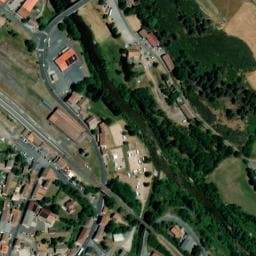 Vue satellite de Place de la Gare à Langogne