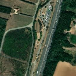 Vue satellite de Aire de Bras de Zil à Loriol-sur-Drôme