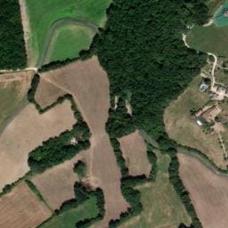 Vue satellite de Châteaux spa sur l'eau à Rampieux