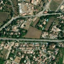 Vue satellite de Aire de camping-car à Saint-Julien-en-Saint-Alban à Saint-Julien-en-Saint-Alban