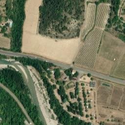 Vue satellite de Camping de la Clairette à Espenel