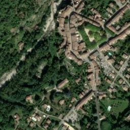 Vue satellite de Fontaine de la Place Saint-Bonnet à Jaujac