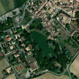 Vue satellite de Aire de camping-cars de la ville de Lauzun à Saint-Pardoux-Isaac