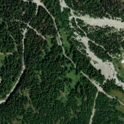 Vue satellite de Refuge de Basse Rua à Vars