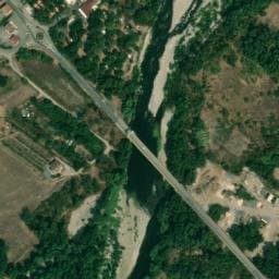 Vue satellite de Camping le Verger de Jastres à Saint-Privat