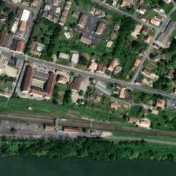 Vue satellite de Aire de camping-car à Saint-Sève à Saint-Sève