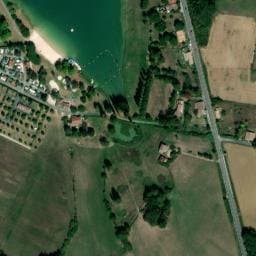 Vue satellite de Camping municipal à Saint-Maurice-de-Lestapel