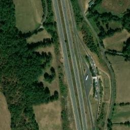 Vue satellite de Aire de Marvejols à Montrodat