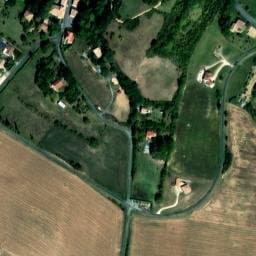 Vue satellite de Aire de camping-car à Moulinet (2) à Moulinet