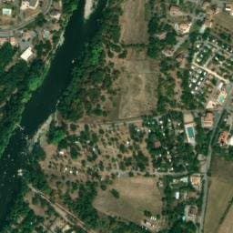 Vue satellite de Camping les Peupliers à Saint-Maurice-d'Ardèche
