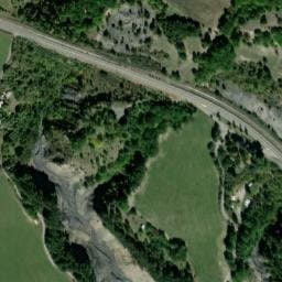 Vue satellite de Aire de repos à Prunières à Prunières