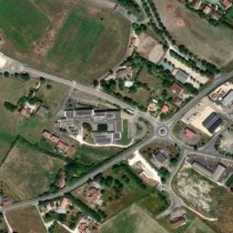 Vue satellite de Aire de camping-car à Laussou à Laussou