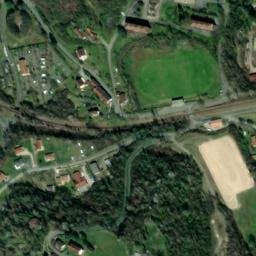 Vue satellite de Aire de camping-car à Aubin à Aubin