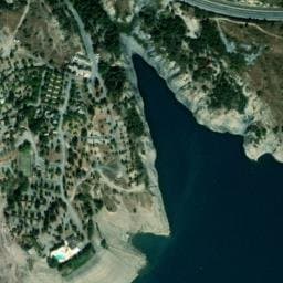 Vue satellite de Camping Sunêlia La Presqu'île à Prunières