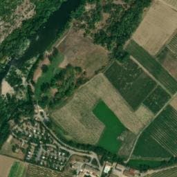 Vue satellite de Camping de la Falaise à Balazuc