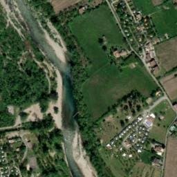 Vue satellite de Camping les Hortensias à Laurac-en-Vivarais