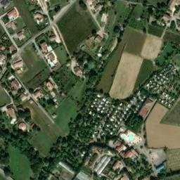 Vue satellite de Camping la Plaine à Laurac-en-Vivarais
