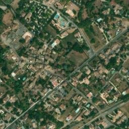 Vue satellite de Camping les Coudoulets à Balazuc