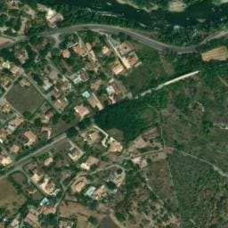 Vue satellite de Camping International à Balazuc