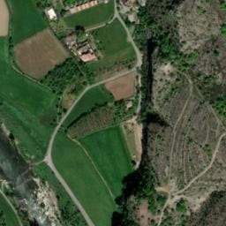 Vue satellite de Camping les Oliviers à Laurac-en-Vivarais