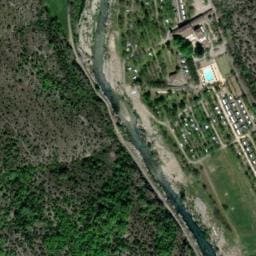 Vue satellite de Camping Arleblanc à Saint-Alban-Auriolles
