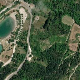 Vue satellite de Aire de camping-cars du pas des Ondes à Cornillac