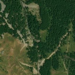 Vue satellite de Cabanes du Lac de Ste Marguerite à Les Orres