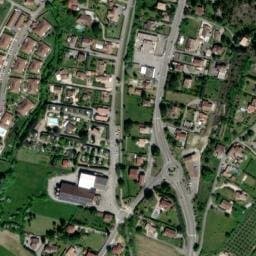 Vue satellite de Camping les Paillotes en Ardèche à Saint-Alban-Auriolles