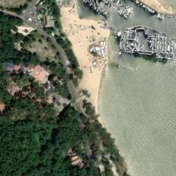 Vue satellite de Slow Village Biscarrosse Lac à Sanguinet
