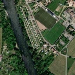 Vue satellite de Aire de camping-car à Saint-Alban-Auriolles (2) à Saint-Alban-Auriolles