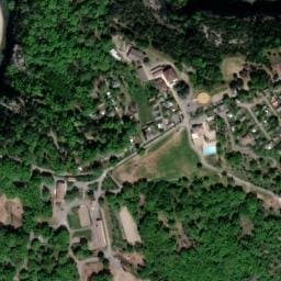 Vue satellite de Camping le Mas de Chavetourte à Saint-Alban-Auriolles