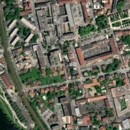 Vue satellite de Fontaine de Cahors (place Antoine Bergon) à Cahors