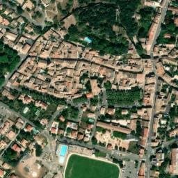Vue satellite de Aire Camping-Cars de Donzère à Donzère