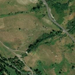 Vue satellite de Aire de stationnement camping-car de Larche à Val d'Oronaye