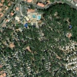 Vue satellite de Camping Club Plage Sud 4* à Biscarrosse