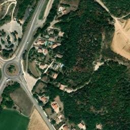 Vue satellite de Aire Camping-Cars de Donzère à Châteauneuf-du-Rhône