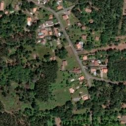 Vue satellite de Aire naturelle de camping Loriot à Biscarrosse