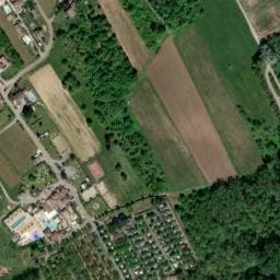 Vue satellite de Camping Yelloh Village la Plaine à Saint-Alban-Auriolles