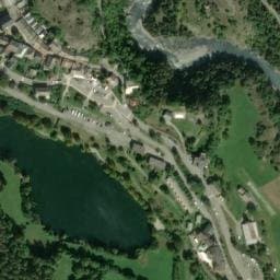 Vue satellite de Aire de camping-car du Lauzet-Ubaye à Montclar