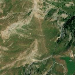 Vue satellite de Cabane de courrout à Val d'Oronaye