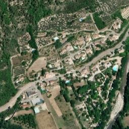 Vue satellite de Camping La Vallée Bleue à Sahune