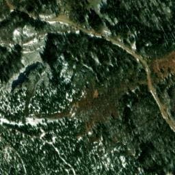 Vue satellite de Chalet de l'Aigle (Mt Lozère) à Pourcharesses