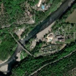 Vue satellite de Camping Mazet Plage à Berrias-et-Casteljau